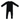 Convertible Footed Romper in Black