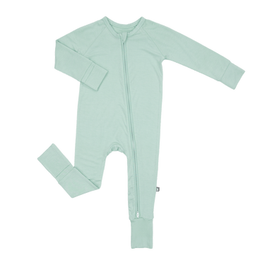Convertible Footed Romper in Aqua