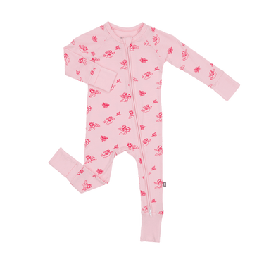 Convertible Footed Romper in Cupid