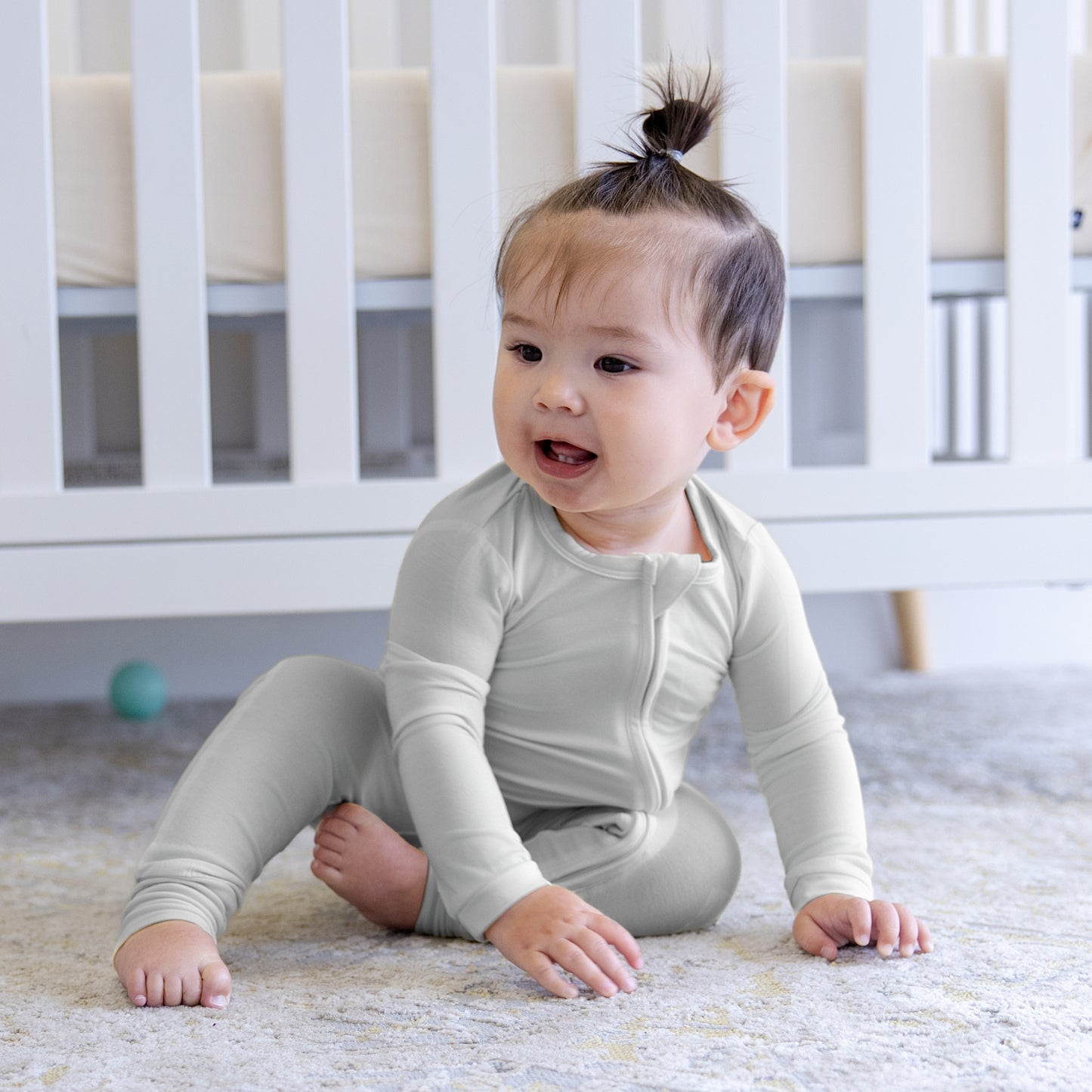 Toddler Zip Romper in Gray - Bumbunny Baby