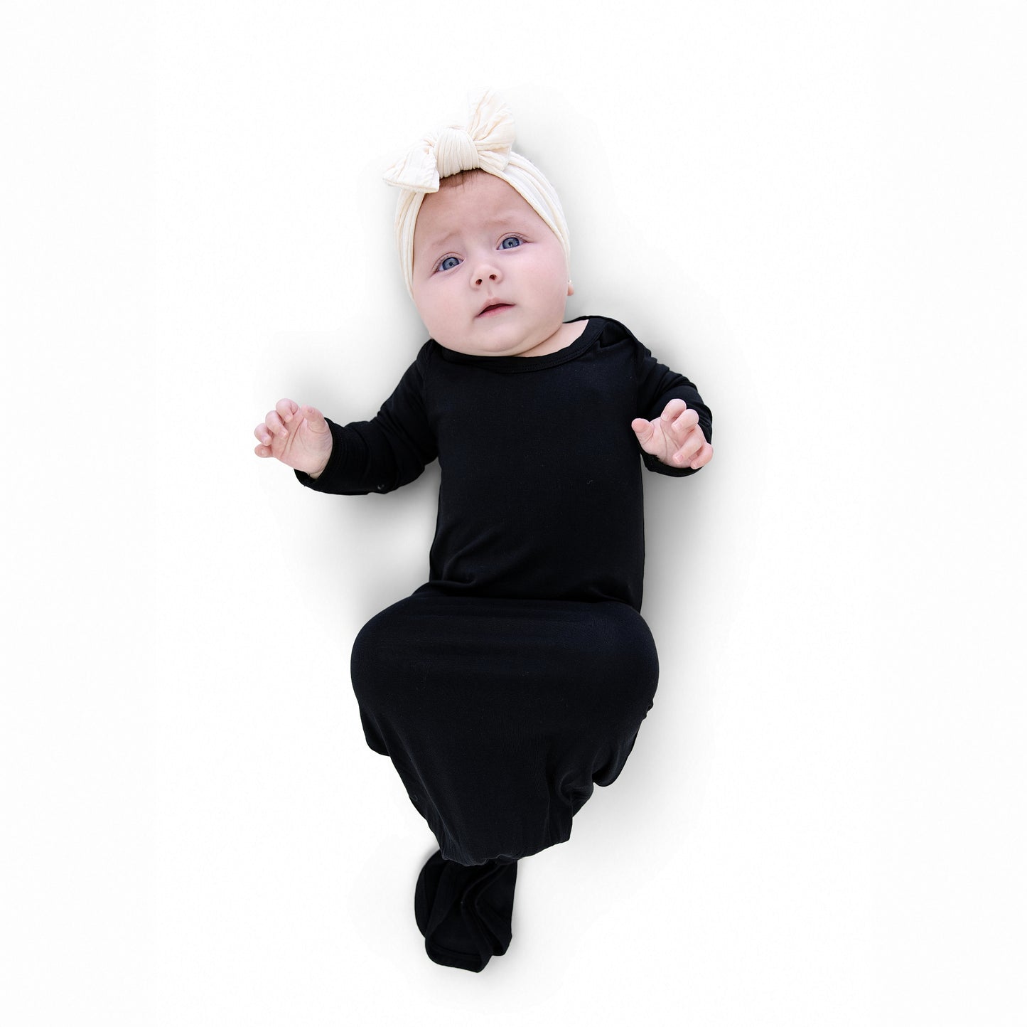 Knotted Gown in Black