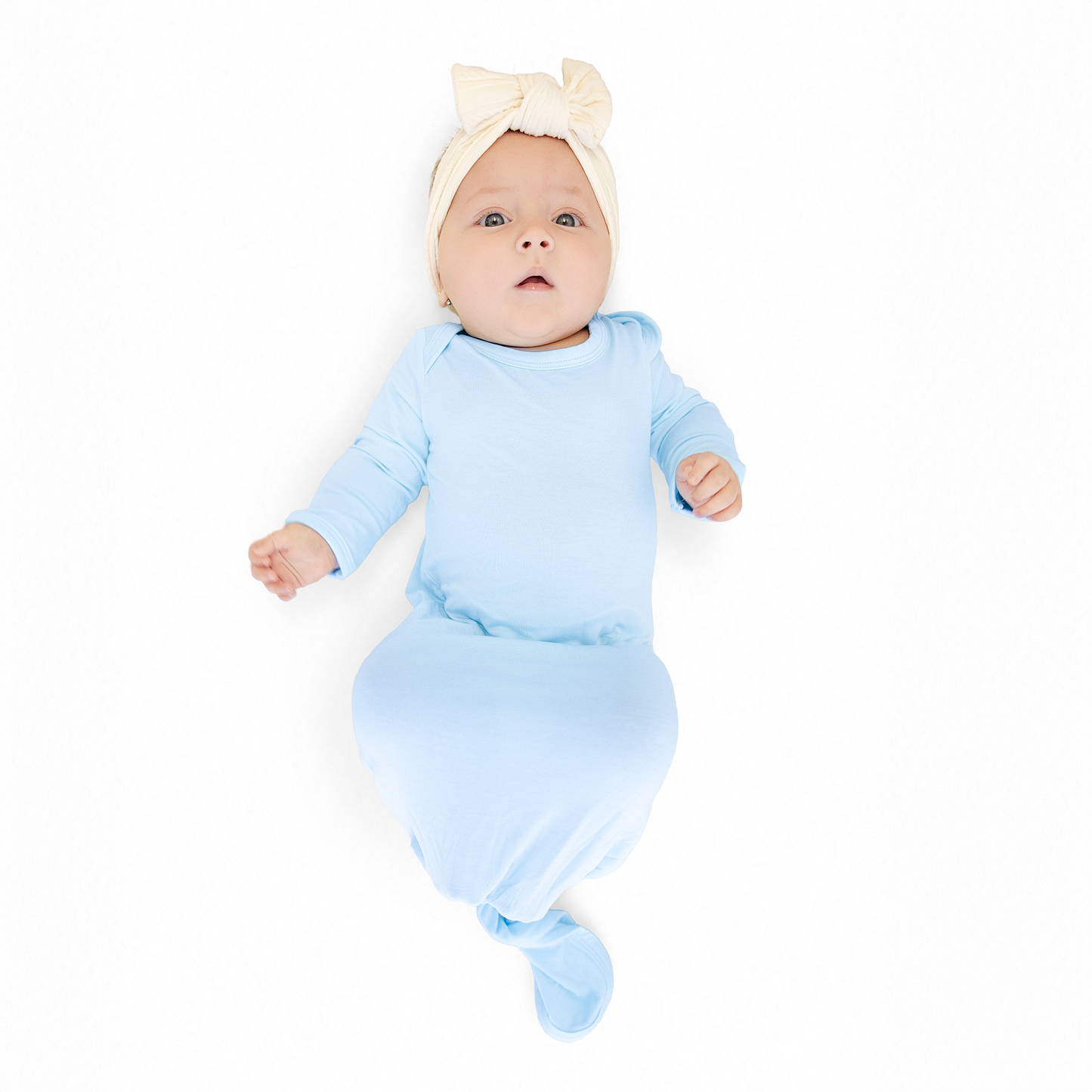 Knotted Gown in Sky Blue