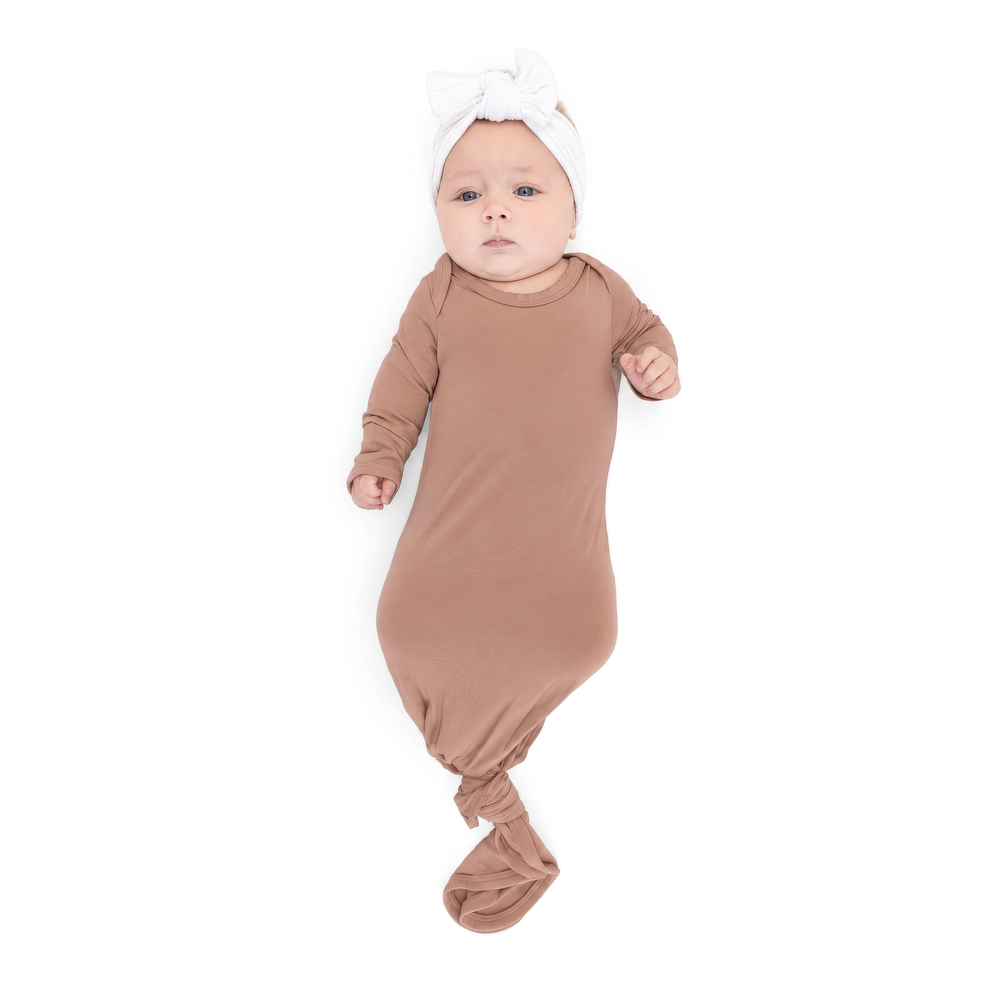 Knotted Gown in Warm Tan