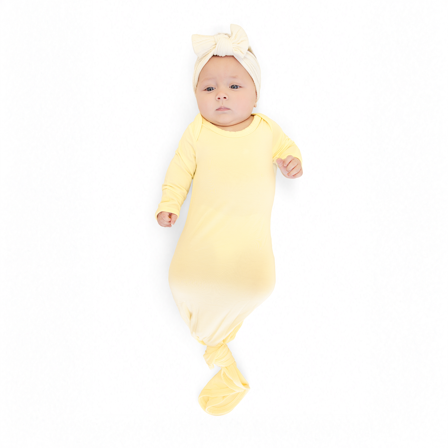 Knotted Gown in Pale Yellow