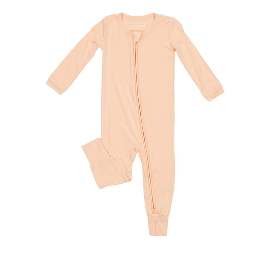 Toddler Zip Romper in Soft Peach