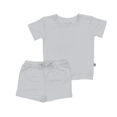 Two-Piece Short Jogger Set in Pearl
