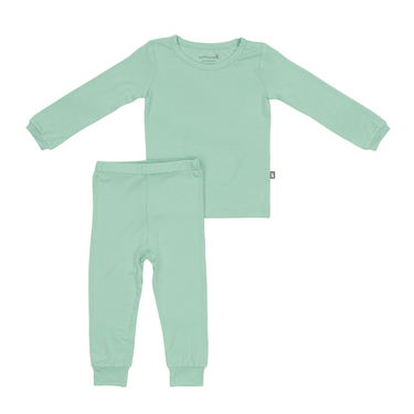 Two-Piece Long Pajama Set in Lily Pad