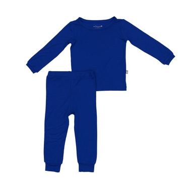 Two-Piece Long Pajama Set in Sapphire