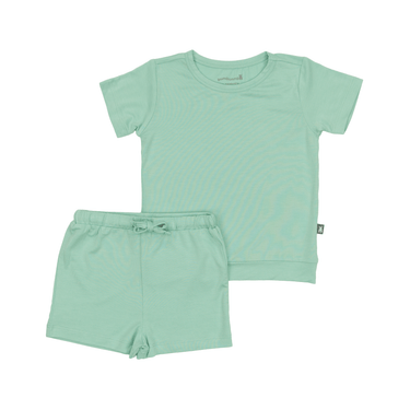Two-Piece Short Jogger Set in Lily Pad