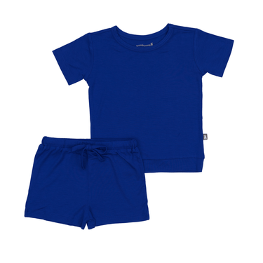 Two-Piece Short Jogger Set in Sapphire