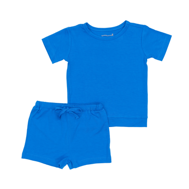 Two-Piece Short Jogger Set in Deep Sea