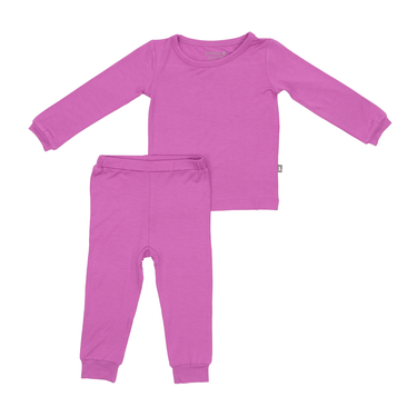Two-Piece Long Pajama Set in Very Berry