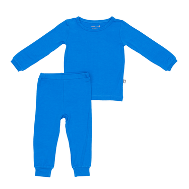Two-Piece Long Pajama Set in Deep Sea