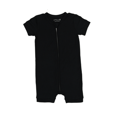 Short Zip Romper in Black