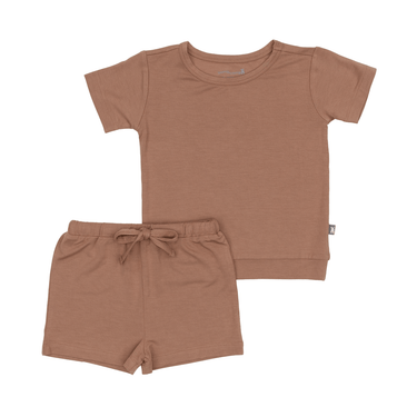 Two-Piece Short Jogger Set in Tiramisu
