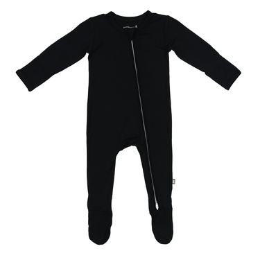 Zip Footie in Black