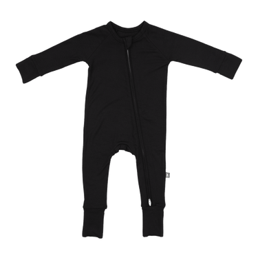 Modal Convertible Footed Romper in Noir