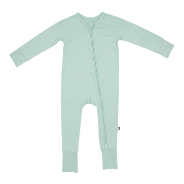 Convertible Footed Romper in Aqua