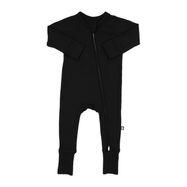 Modal Convertible Footed Romper in Noir