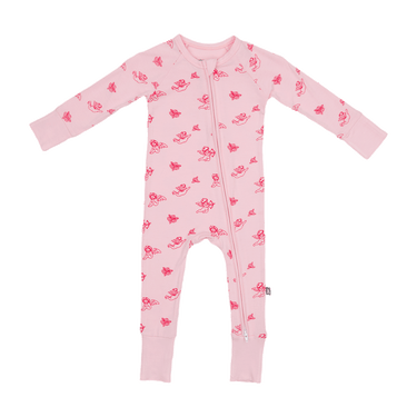 Convertible Footed Romper in Cupid