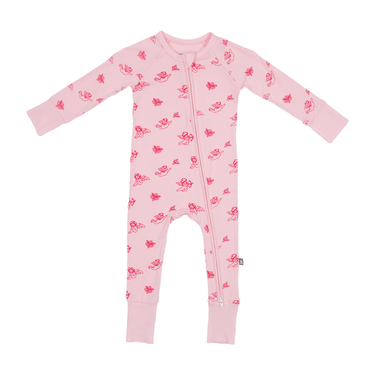 Convertible Footed Romper in Cupid