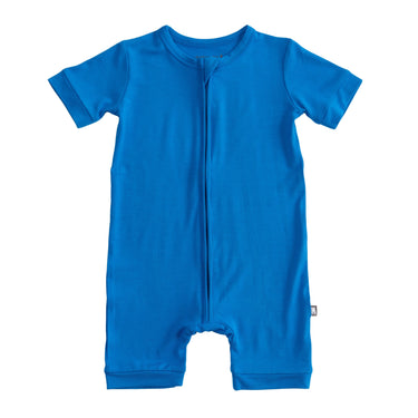 Short Zip Romper in Deep Sea
