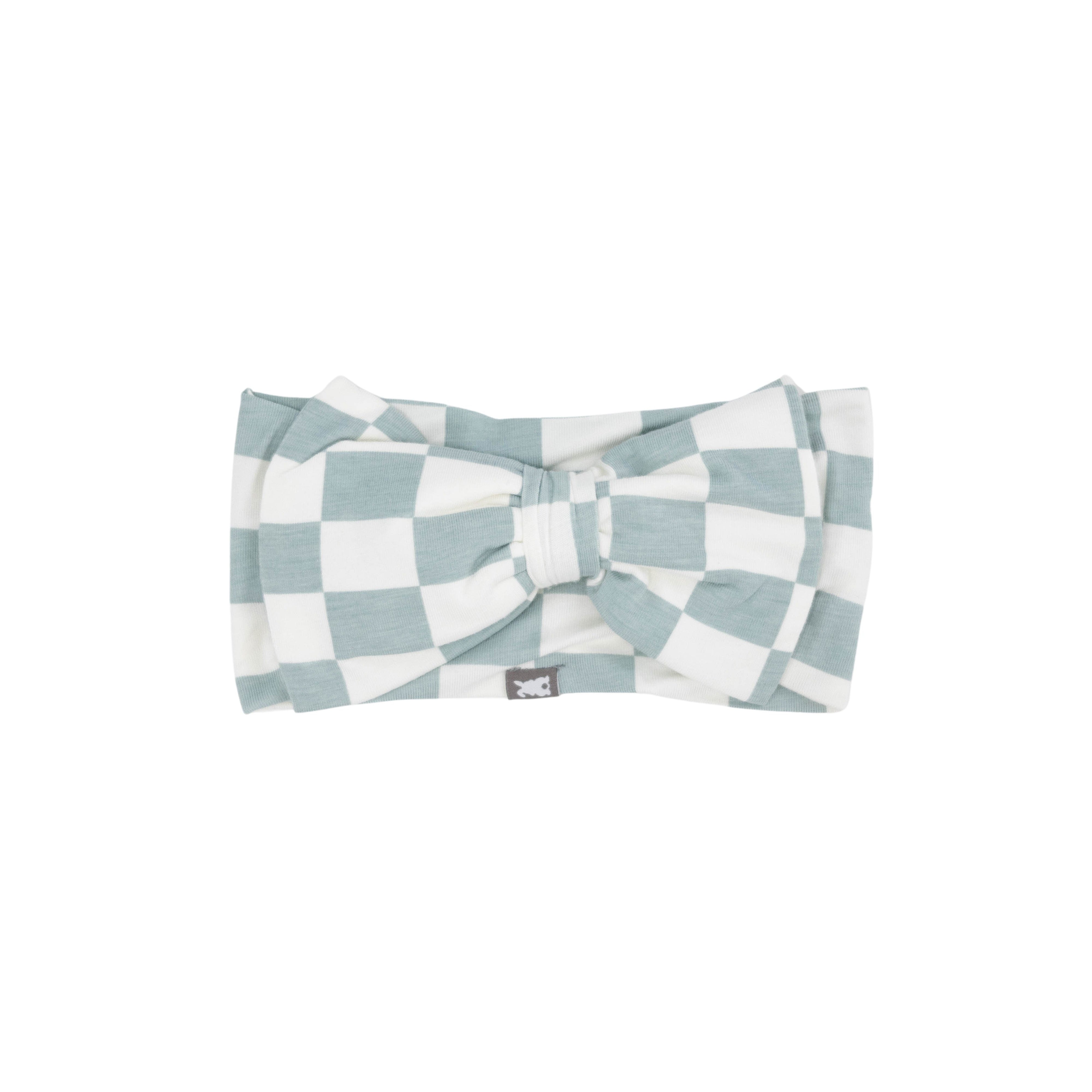 Headband in Powder Blue Checks