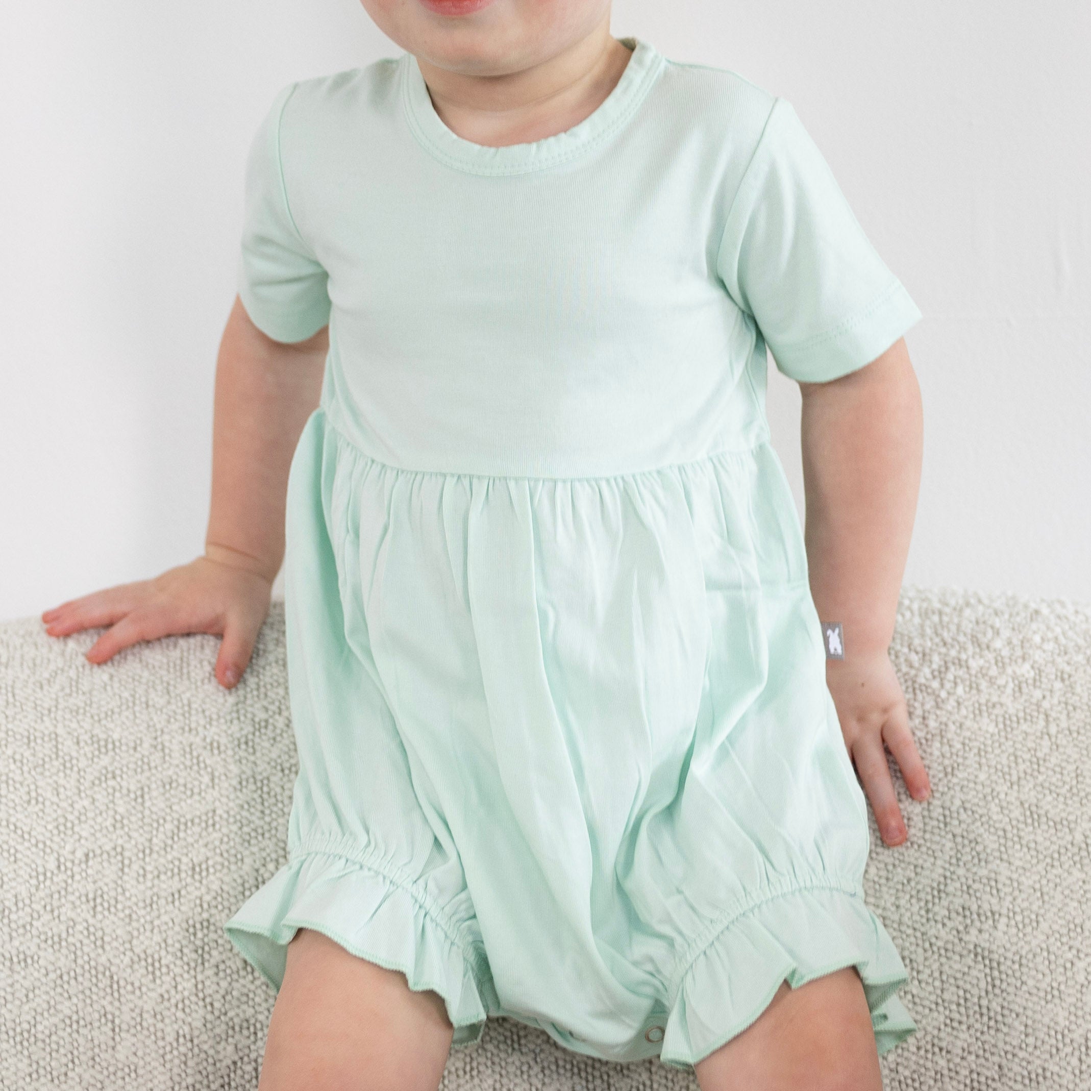 Bubble Romper in Mint Green