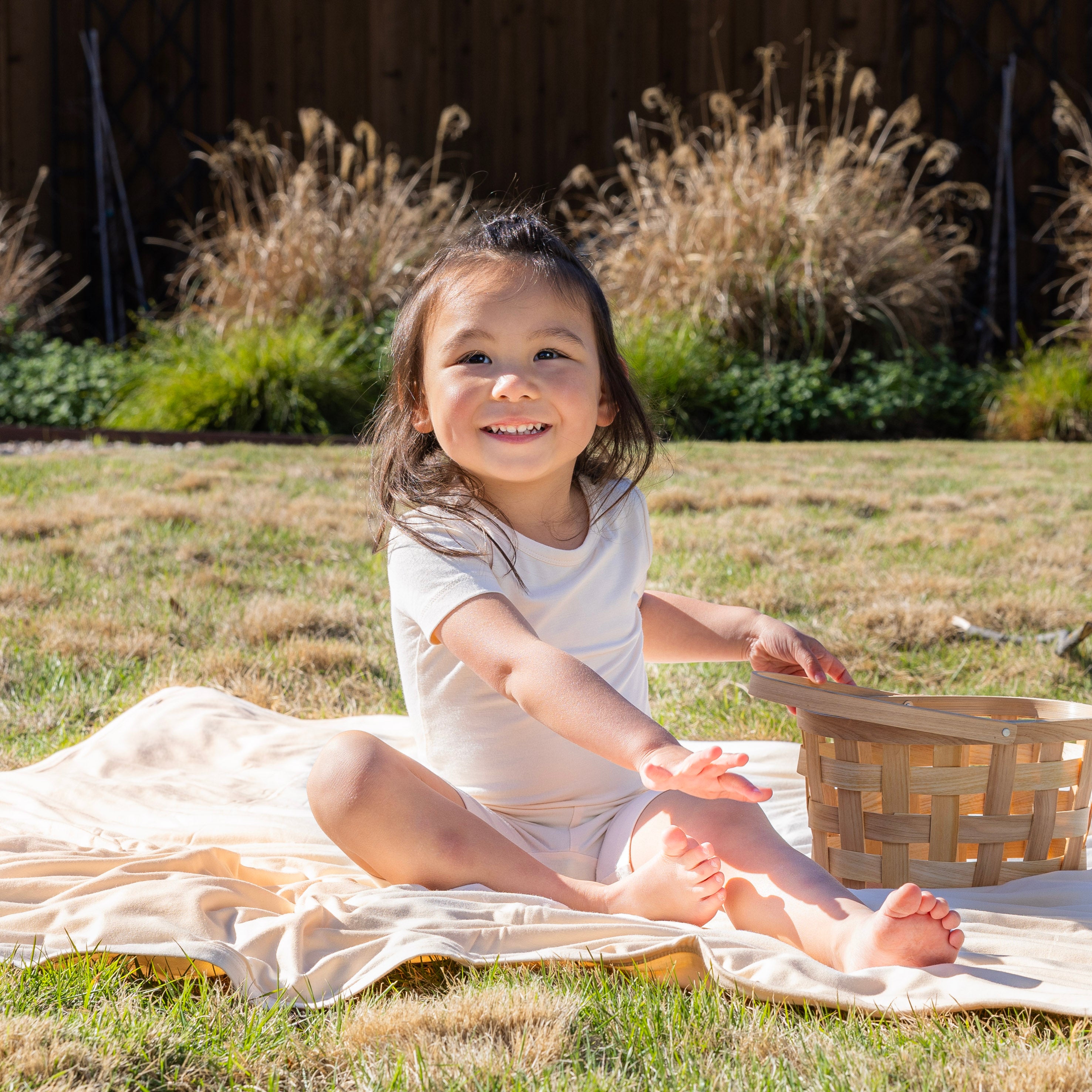 Two-Piece Short Pajama Set in Buttercream