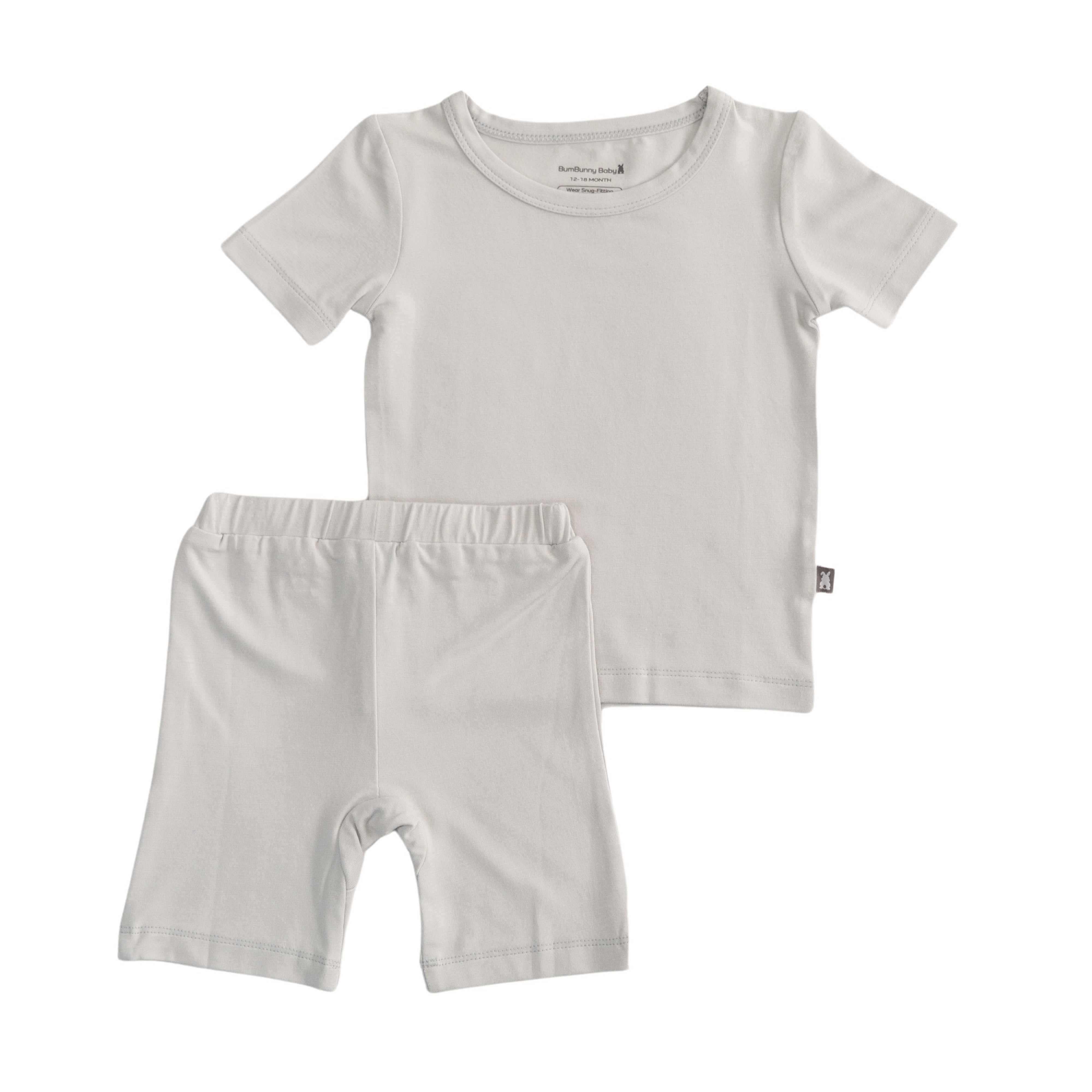 Two-Piece Short Pajama Set in Pearl