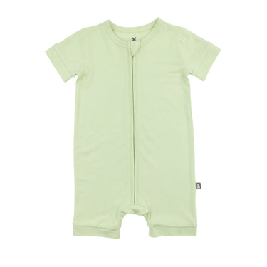 Short Zip Romper in Asparagus