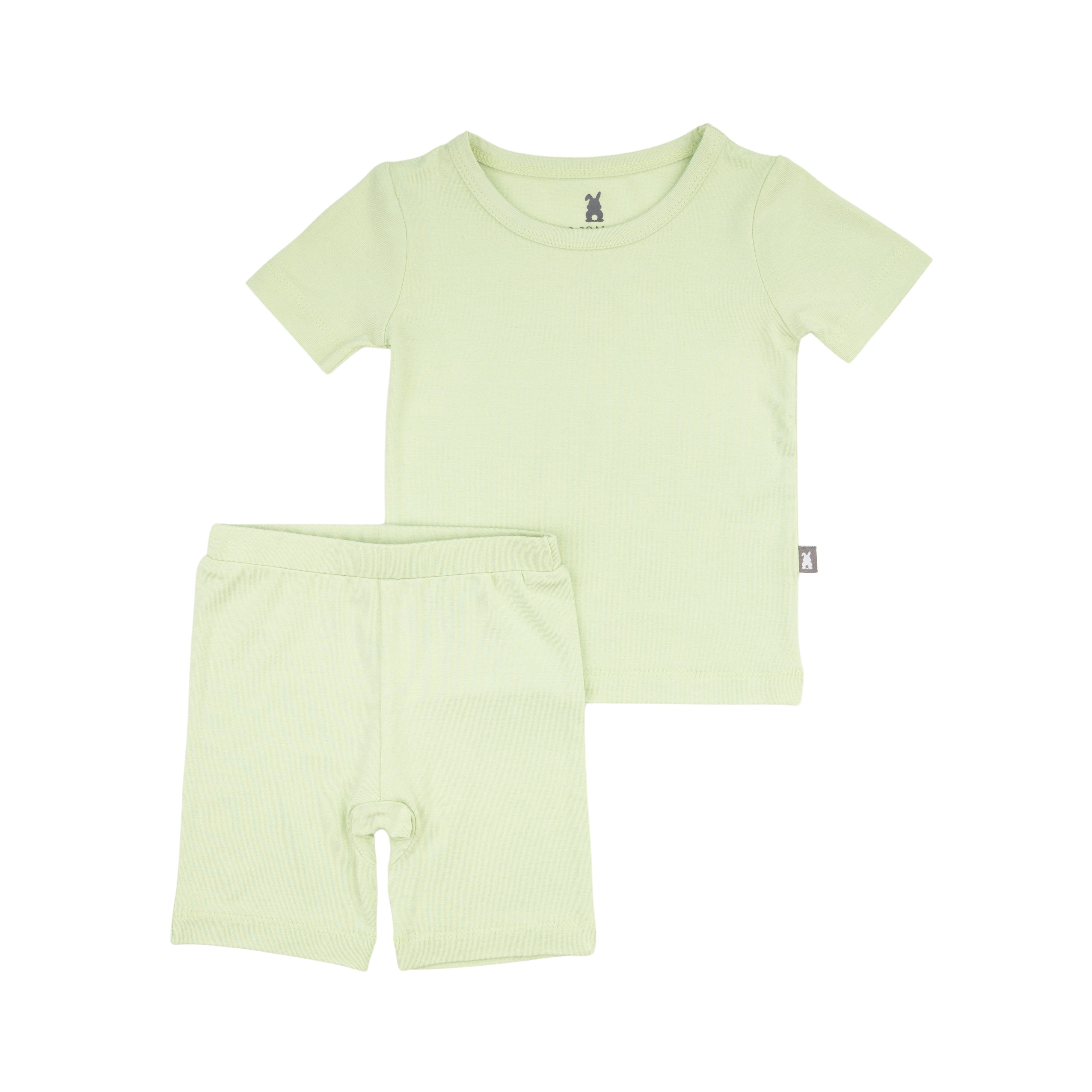 Two-Piece Short Pajama Set in Asparagus