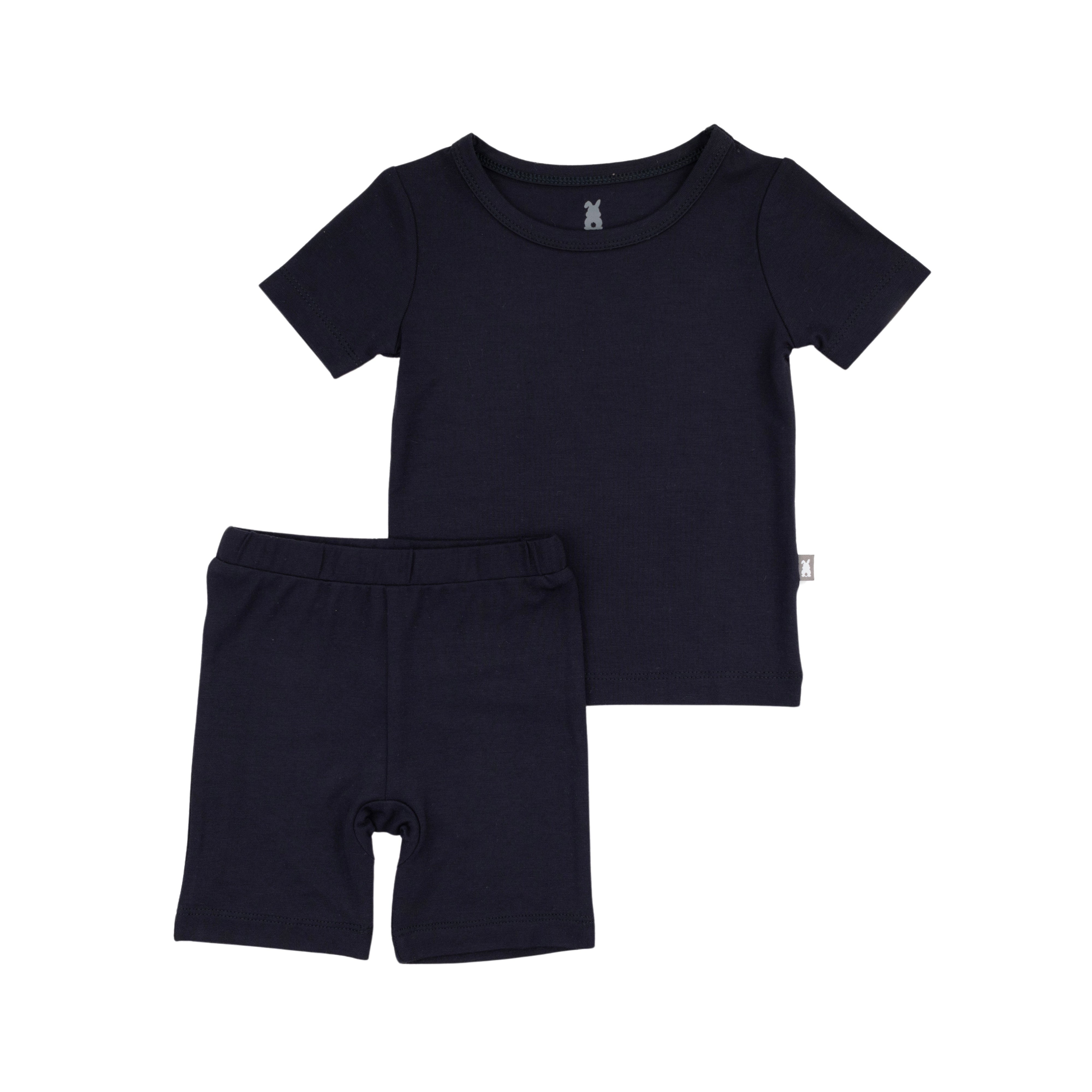 Two-Piece Short Pajama Set in Black