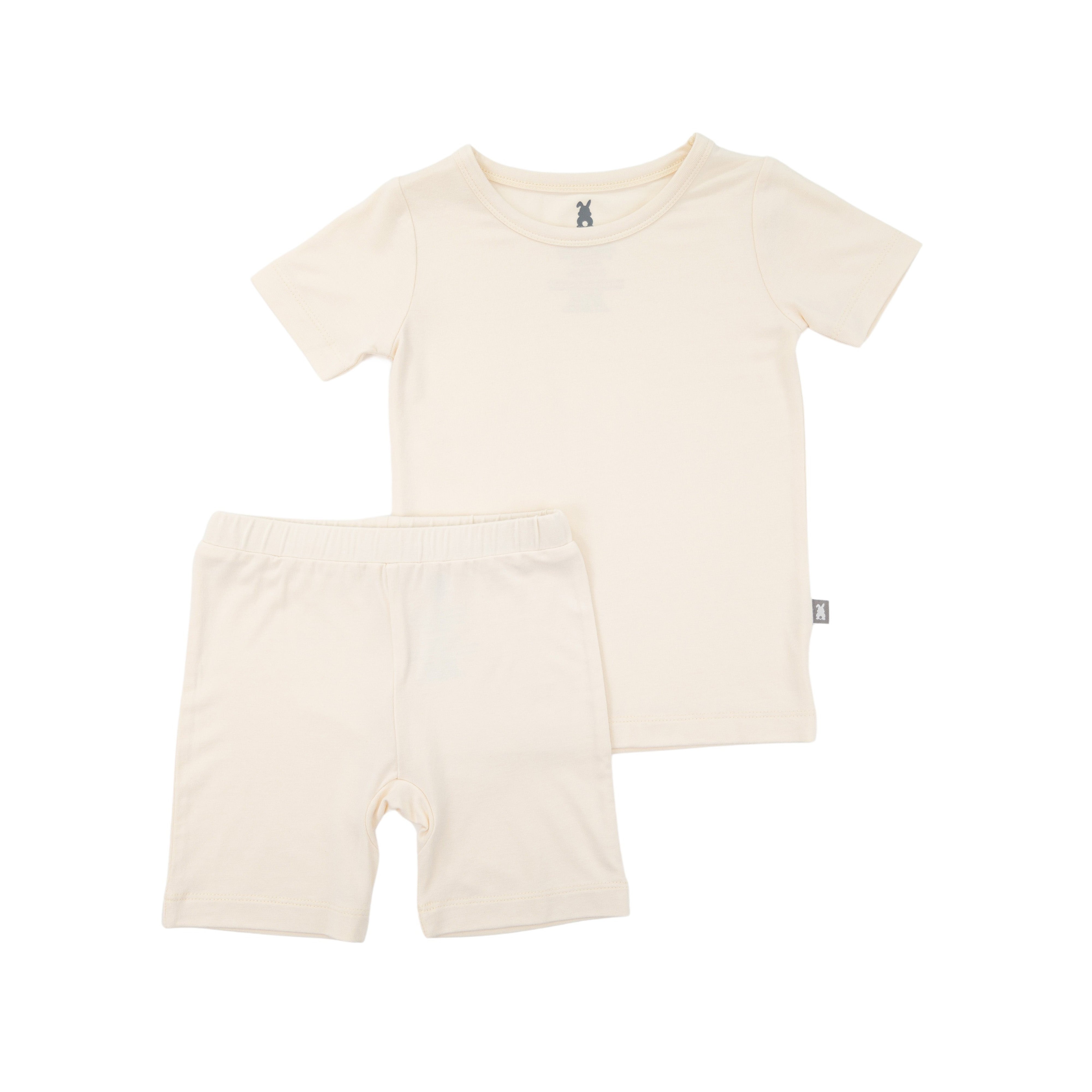 Two-Piece Short Pajama Set in Buttercream