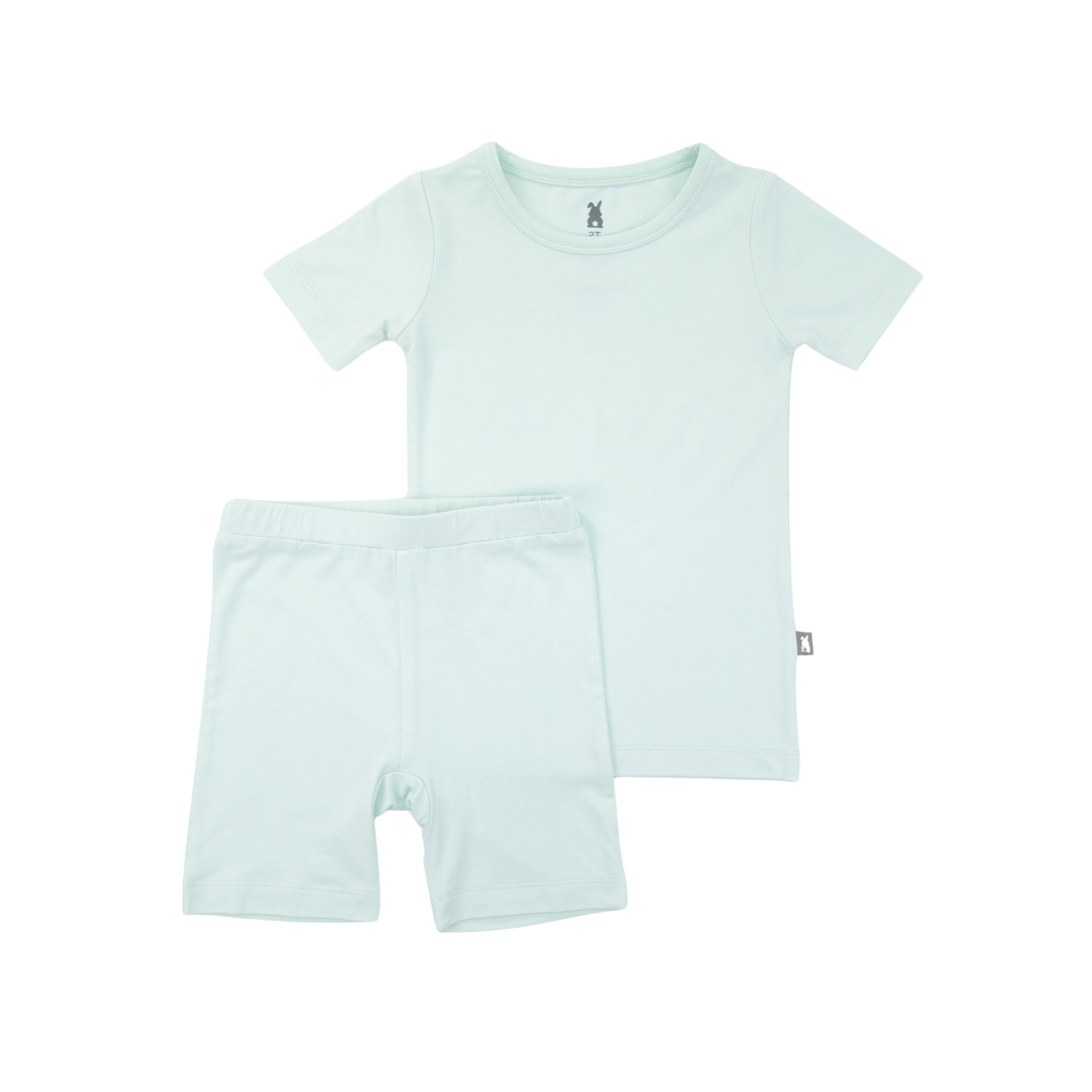 Two-Piece Short Pajama Set in Mint Green