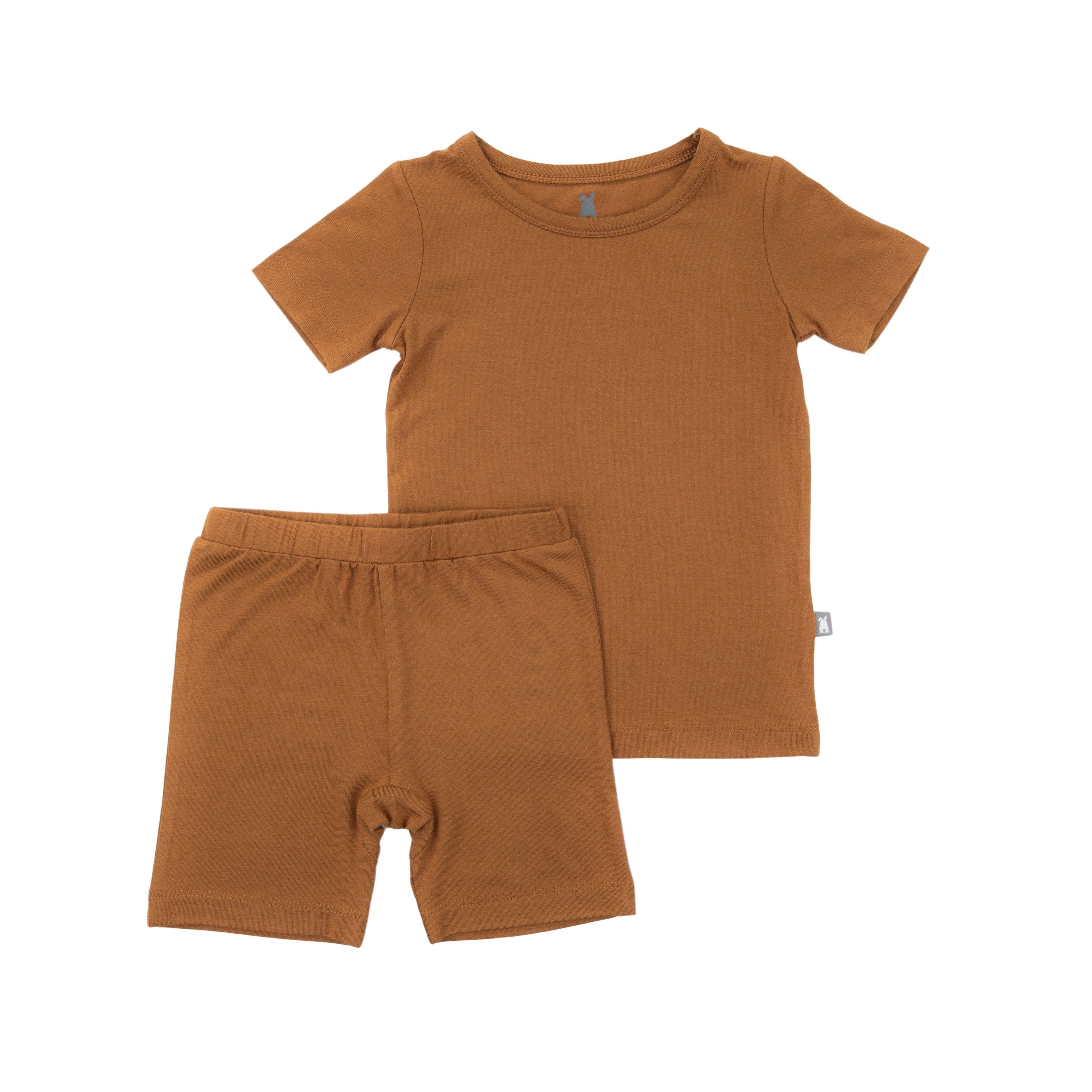 Two-Piece Short Pajama Set in Toffee