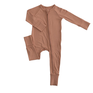 Convertible Footed Romper in Tiramisu