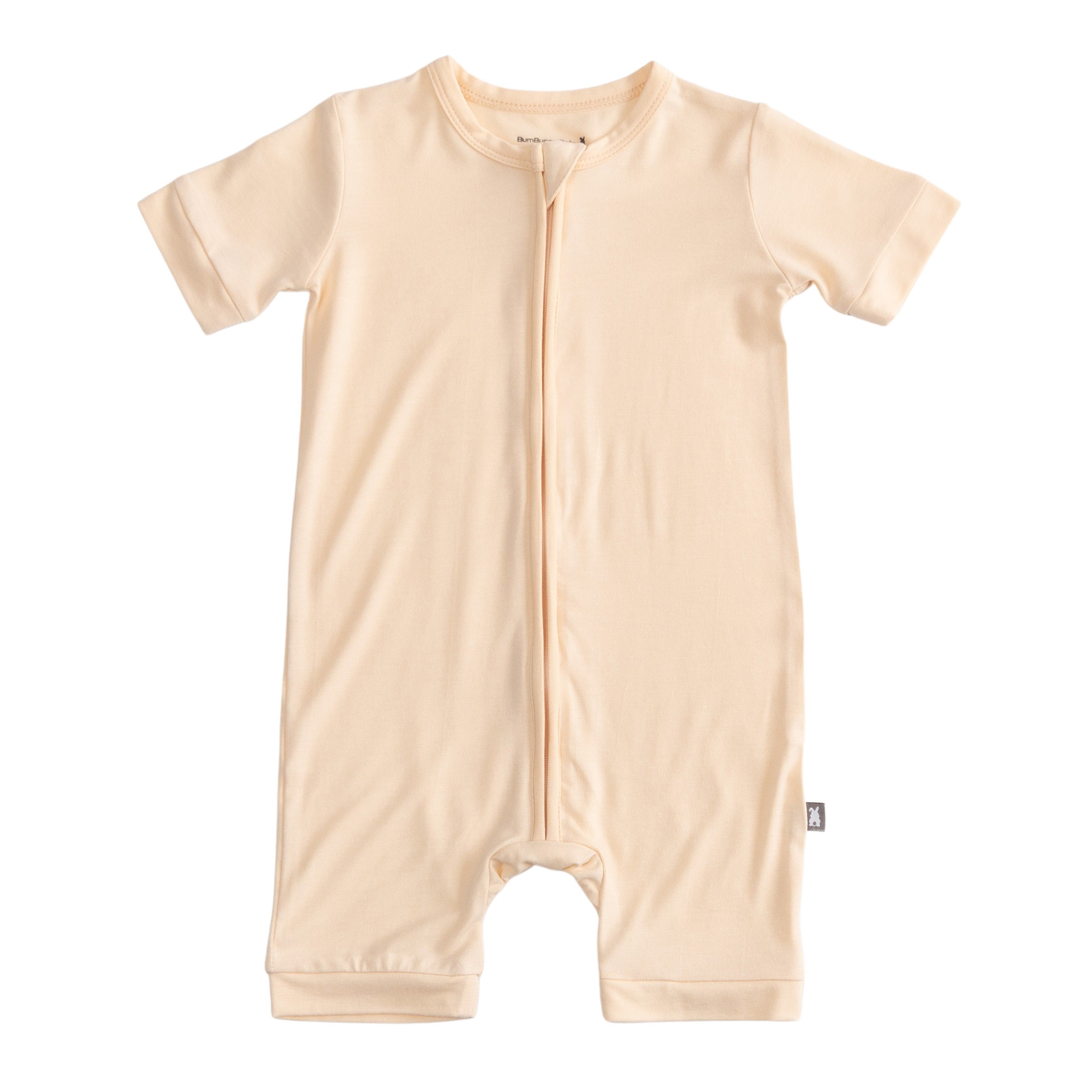 Short Zip Romper in Vanilla