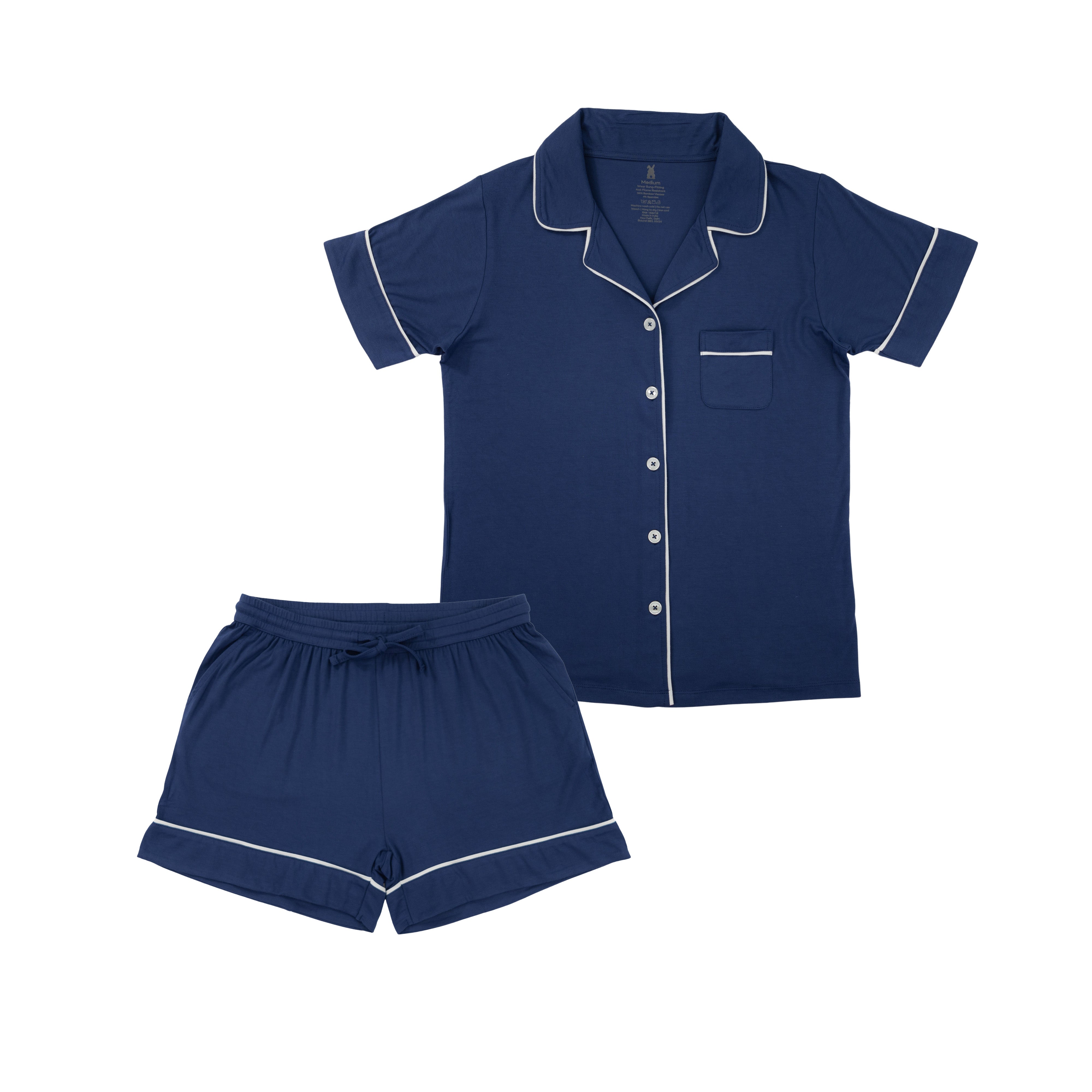 Women's Two-Piece Short Pajama Set in Ocean