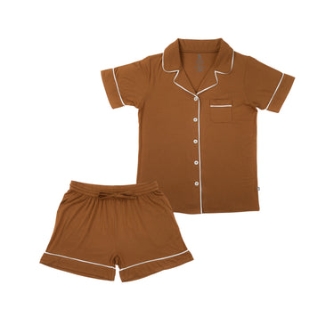 Women's Two Piece Short Pajama Set in Toffee