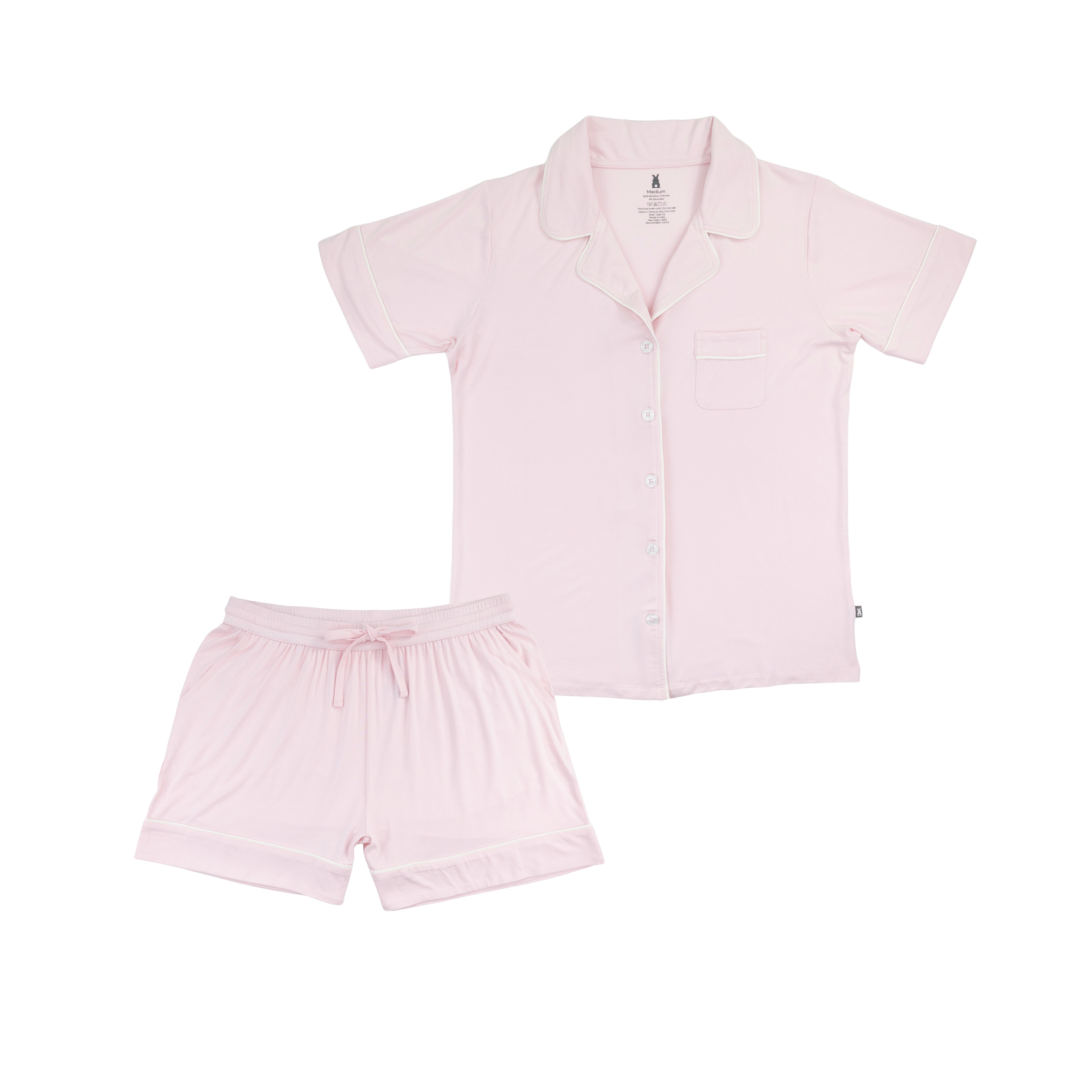 Women's Two-Piece Short Pajama Set in Ballet Slipper