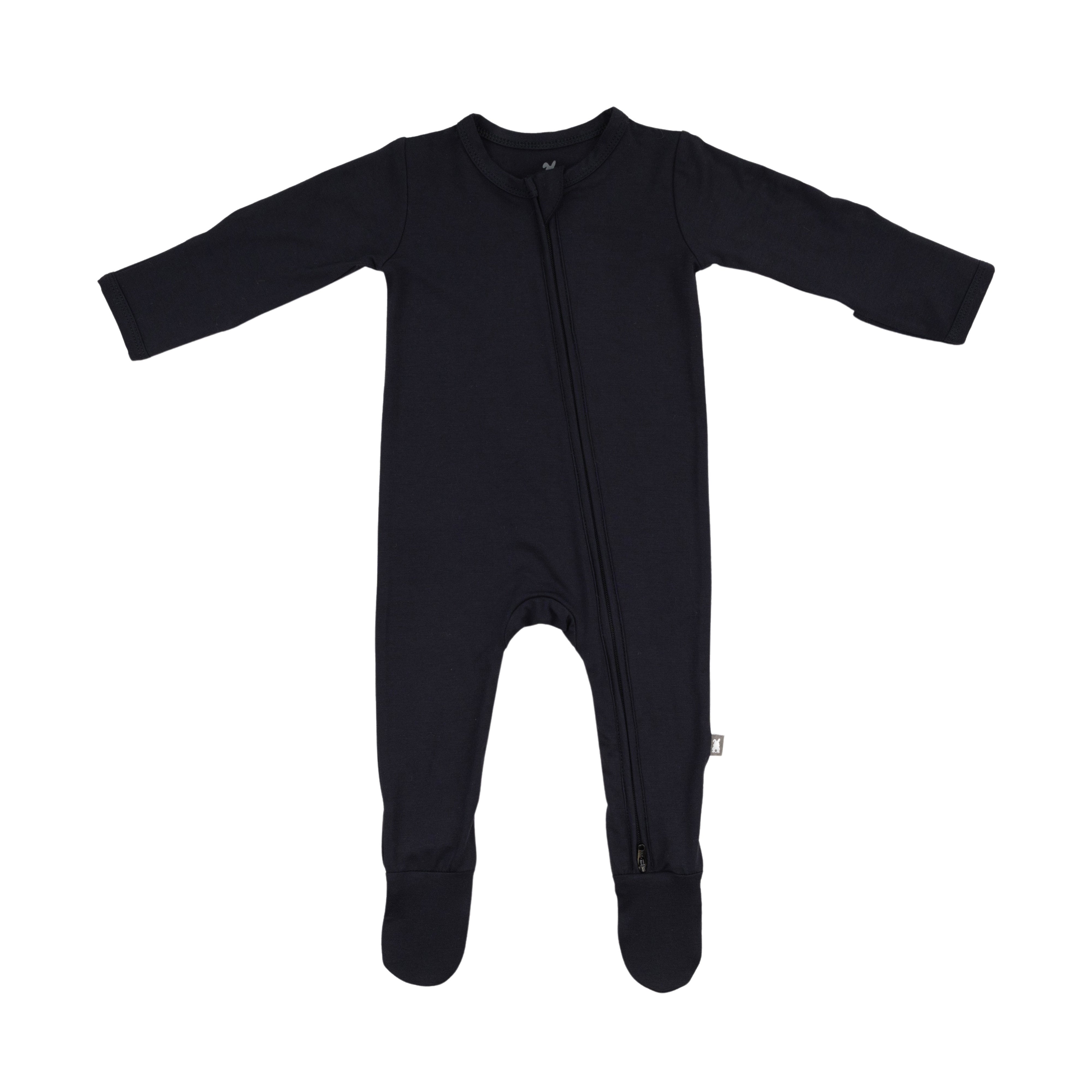 Zip Footie in Black