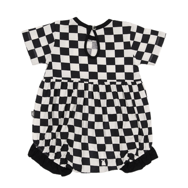 Bubble Romper in Midnight Milk