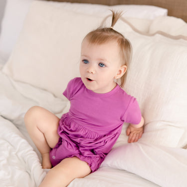 Bubble Romper in Very Berry