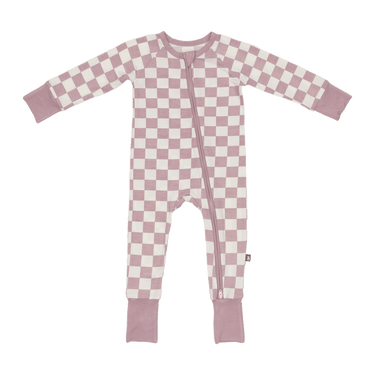 Convertible Footed Romper in Lavender Cream
