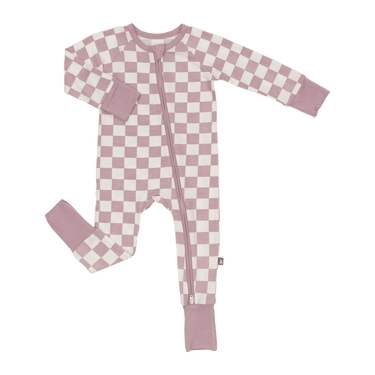 Convertible Footed Romper in Lavender Cream