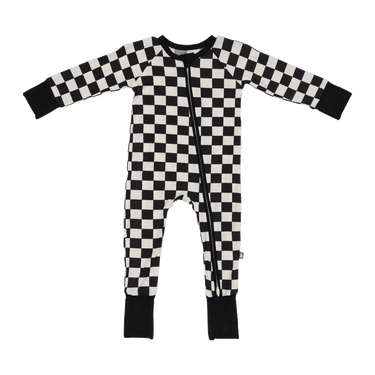 Convertible Footed Romper in Midnight Milk