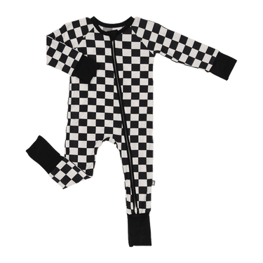 Convertible Footed Romper in Midnight Milk