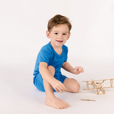 Two-Piece Short Jogger Set in Deep Sea