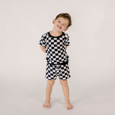 Two-Piece Short Jogger Set in Midnight Milk